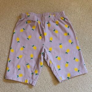 Girls Lemon Print Biker Shorts